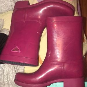 Prada rain boots